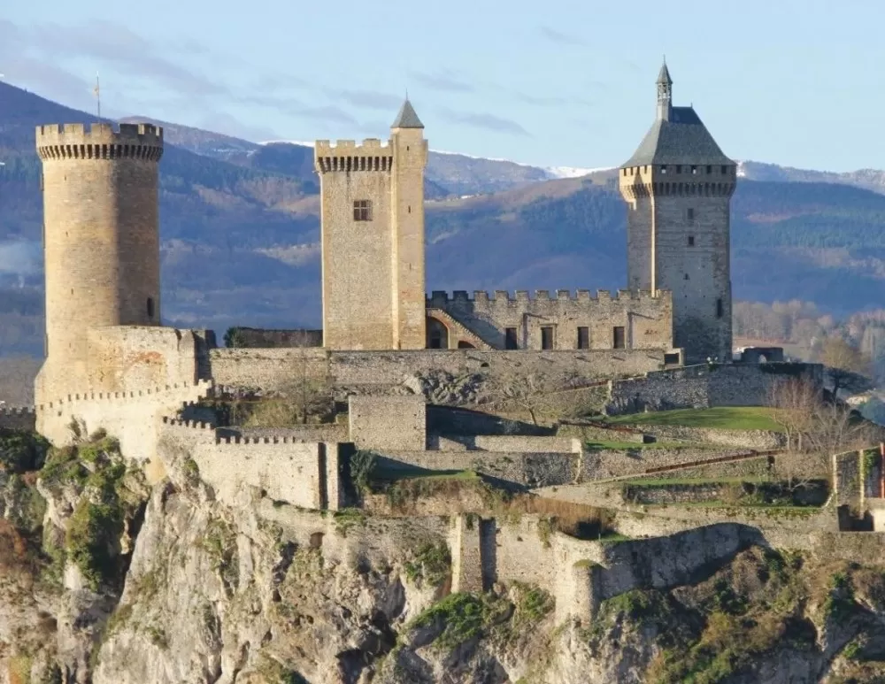 château médiéval, Foix, Ariège, Occitanie