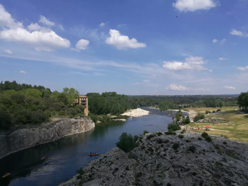 randonnée voiture canoë pont du Gard