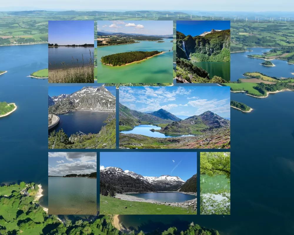 lacs Occitanie baignade montagnes plaines embarcations nautiques pêche